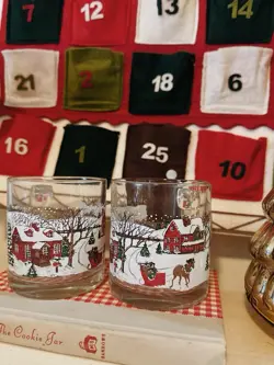WINTER VILLAGE GLASS
