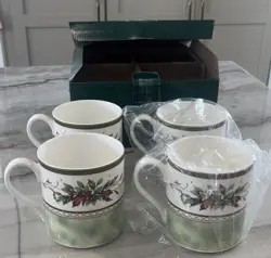 NEW, VINTAGE SET OF FOUR (4) FITZ AND FLOYD 
