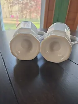 WHITE PEDESTAL MUGS