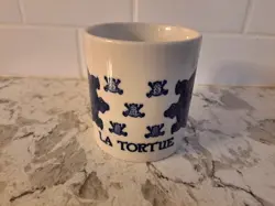 VINTAGE TAYLOR & NG LA TORTUE COBALT BLUE TORTOISE TURTLE MUG  1979 JAPAN