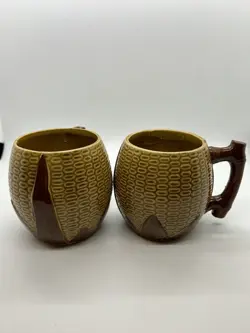 TWO VINTAGE MAJOLICA