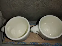 WHITE VINTAGE MUGS