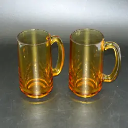 PRESSED GLASS AMBER