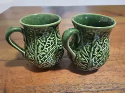 MATCHING GREEN MAJOLICA