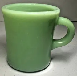 VINTAGE JADEITE FIRE KING RESTAURANT WARE HEAVY C HANDLE MUG CUP