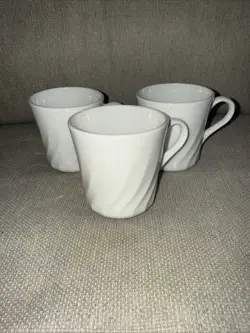 WHITE MUGS CUPS