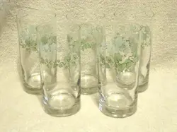 GLASSES TUMBLERS GREEN