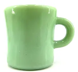 FIRE KING JADEITE GREEN C HANDLE HEAVY RESTAURANT WARE MUG VINTAGE