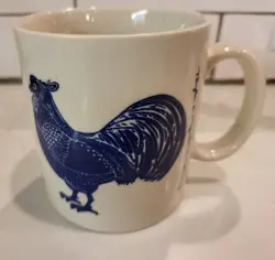 VINTAGE 1978 TAYLOR & NG LE COQ FRENCH ROOSTER COFFEE/TEA CUP MUG BLUE RARE