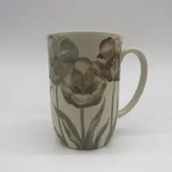 VINTAGE FITZ AND FLOYD PASTEL POPPY COFFEE TEA MUG CUP