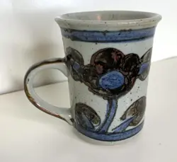 CUP FLORAL BLUE