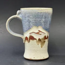 VTG BLUE SPRUCE POTTERY STONEWARE HANDMADE BEND OREGON COFFEE MUG 5.5