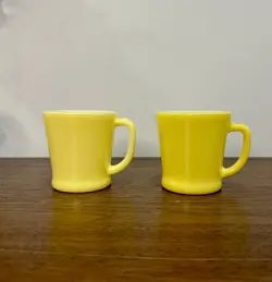 YELLOW HANDLE MUGS