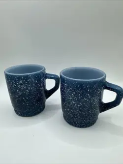 BLUE SPECKLED MUGS