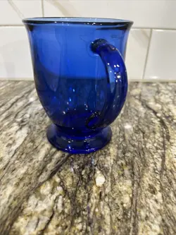 BLUE GLASS HANDLED