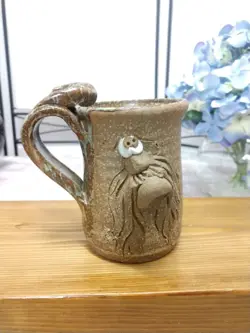 VINTAGE STUDIO ART POTTERY UGLY FACE MUG DRIP GLAZE