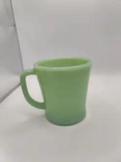 VTG FIRE KING GREEN JADEITE COFFEE MUG CUP D HANDLE