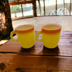 MUGS ORANGE YELLOW