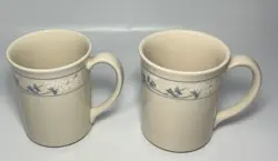 VINTAGE CORELLE CORNING WARE “FIRST OF SPRING” TEA CUPS COFFEE MUGS SET OF 2