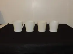 LOT OF 4 VINTAGE FIRE KING ANCHOR HOCKING D-HANDLE MUGS~40S~50S~60S~70S