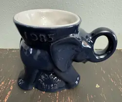 FRANKOMA POTTERY VINTAGE 1985 REAGAN BUSH ELEPHANT MUG