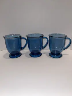 DENIM GLASS FOOTED