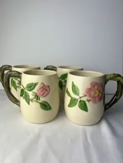 SET OF 4 VINTAGE FRANCISCAN DESERT ROSE GRAND MUG 4.5