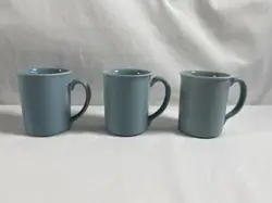 LOT OF 3 VINTAGE CORNING WARE AQUA SEAFOAM GREEN COFFEE MUG CUP USA NY