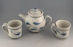 BLUE KOI TEAPOT