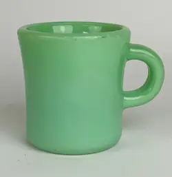 VINTAGE JADEITE FIRE KING C HANDLE COFFEE MUG ANCHOR HOCKING OVEN WARE HEAVY