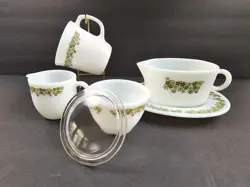 GRAVY BOAT+PLATE SUGAR+LID