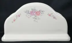 VINTAGE PFALTZGRAFF NAPKIN HOLDER TROUSSEAU DISCONTINUED PATTERN USA