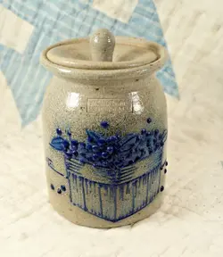 JAR W/LID COLBALT