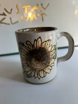 LOUISVILLE STONEWARE SUNFLOWER MUG, VINTAGE