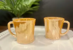 SET OF 2 VINTAGE PEACH LUSTER MUGS