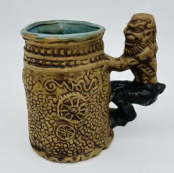 JIM RUMPH VINTAGE 1971 HAND CRAFTED SATYR & FRIEND MUG GREEK MYTHOLOGY FERTILITY