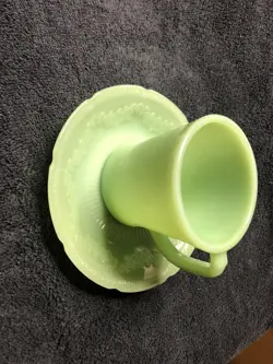 JADEITE MUG AND