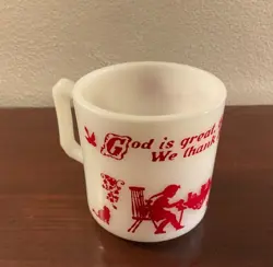 RELIGIOUS MILK GLASS