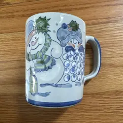 STONEWARE MUG SNOWMAN