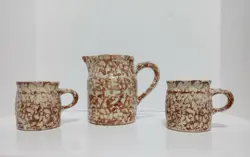 BROWN SPONGEWARE PITCHER