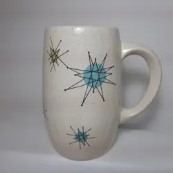 VINTAGE MID CENTURY MODERN FRANCISCAN ATOMIC STARBURST GRAND MUG CUP 5