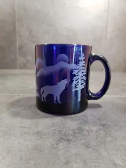 ETCHED WOLF AND