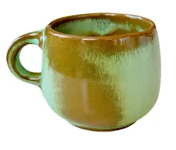 VINTAGE FRANKOMA 4C PRAIRIE GREEN COFFEE CUP-MCM-FANTASTIC CONDITION!