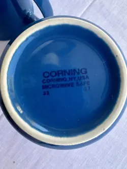 CORNING BLUE COFFEE