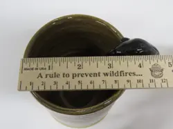 STONEWARE MUG WITH