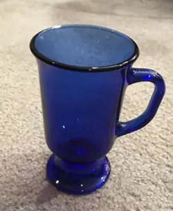 HOCKING GLASS COBALT