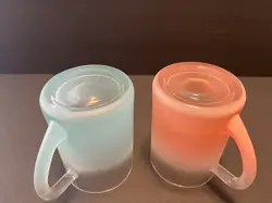 GLASS MUGS WITH