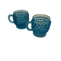 PRESSED GLASS BLUE