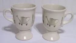 PFALTZGRAFF    NATUREWOOD  VINTAGE FOOTED PEDESTAL MUGS  SET OF 2