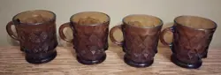 VINTAGE FIREKING ANCHOR HOCKING MUGS LOT OF 4